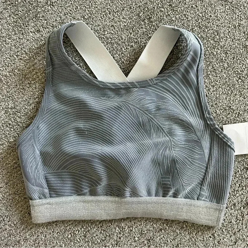 Pheel Grey Wave Sparkle Impact Bra USA M
